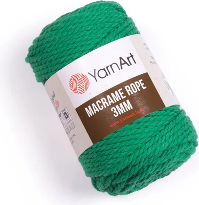Obrázek produktu pro Yarn Art Macrame Rope 3 mm 63 m 759 Dark Green Šňůra