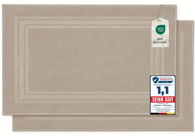 Immagine prodotto di Due tappetini da bagno Komfortec in cotone al 100%, spessore 600 GSM, ideali per la doccia