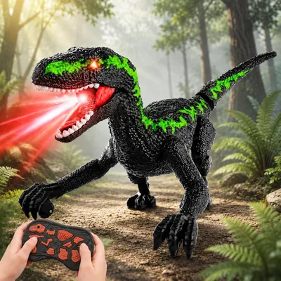 Produktbild von Fernsteuerungs Dinosaurier Spielzeug, Elektrischer Tyrannosaurus Rex Spielzeugroboter, Brüllsound und Bewegungsfunktion, Geschenke