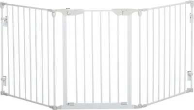 Image de Pawhut PawHut clôture Clôture pour chiens Clôture de sécurité pour chiens 3 éléments plastique blanc D06-100V01