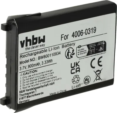 Produktbild von vhbw Akku Ersatz für Unitech 201709, 1400-202501G für Barcodescanner POS (900 mAh, 3,7 V, Li-Ion)