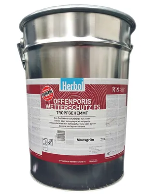 Produktbild von Herbol Offenporig Wetterschutzfarbe FS Seidenglänzend (Moosgrün) 20 Liter