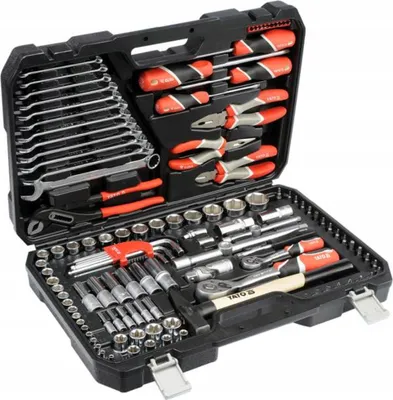 Produktbild von YATO YT-38901 XXL Schraubenschlüsselsatz 1/4-1/2 122-teilig.