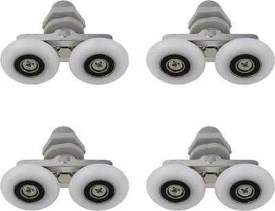 Produktbild von Roulettes Doubles für den Dusch-Port Roulettes für den Dusch-Port Roulettes Coulissantes Porte Salle de Bain Douche Rouleau de Douche de Rechange, Teile des Rechange pour Salle de bain 27mm 4 PCS