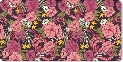 Produktbild von MuchoWow® Mauspad Mousepad Dschungel - Blumen - Muster 60x30 cm - Mousepads - Maus Mat - Pad - Mausunterlage - Nachhaltig