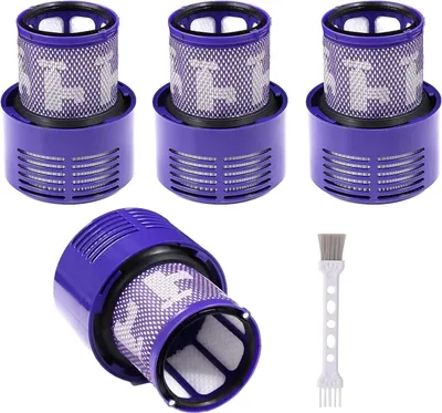 Produktbild von Laukowind 4 Stück Filter für  V10 SV12,Laukowind Waschbar Ersatz Filter für  V10 SV12 mit Reinigungsbürste Cyclone Animal Absolute Staubsauger Ersatzteil Ersetzen Sie # DY-969082-01