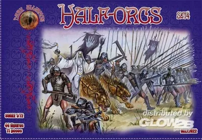 Produktbild von ALLIANCE Half-Orcs  set 4  1:72 ALL72022