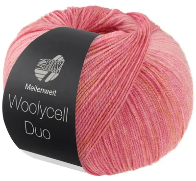 Produktbild von Lana Grossa - Woolycell Duo 6001 rosa pink blassorange