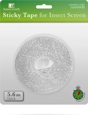 Produktbild von Befestigungsband für Insektenschutzgitter – Selbstklebend – 5,6 x 1 cm – Weiß – Für Insektenschutzgitter, Fenster- und Türgitter [11606WH]