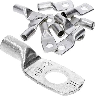 Produktbild von 10 Stück Kalitec HR10-8 Handelsübliche Rohrkabelschuhe 10mm² M8 I ohne Sichtloch I  Germany