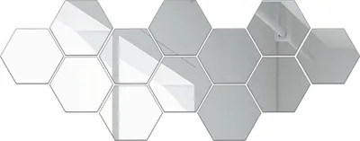 Produktbild von Flexibilní reflexní šestihranné zrcadlové dlaždice Samolepicí zrcadlové dlaždice Neskleněné zrcadlové samolepky pro domácí dekoraci Denní použití Obývací pokoj Koupelnová deska