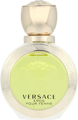 A product shot of a bottle of Versace Eros Pour Femme Eau de Toilette.