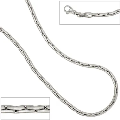 Produktbild von JOBO Halskette Kette 925 Sterling Silber rhodiniert 45 cm Karabiner