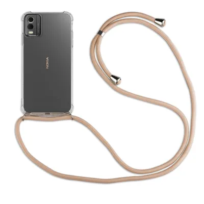 Produktbild von Handykette für Nokia C32 Handyhülle mit Band Umhängehülle mit Band Hülle Cover  Beige / Braun