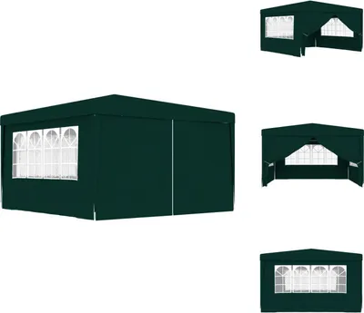 Produktbild von vidaXL Profi-Partyzelt mit Seitenwänden 4×4 m Grün 90 g/m² -  Pavillons & Partyzelte