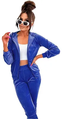 Produktbild von Damen Homewear Nicki Jogginganzug mit Kapuze Freizeitanzug;  Royalblau/XL/42