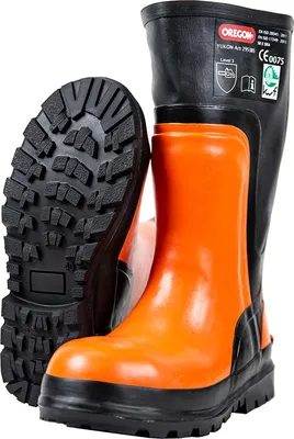 Produktbild von Oregon Yukon Kettensägen-Schnittschutzstiefel aus Leder, Stahlkappen (Größe 47)