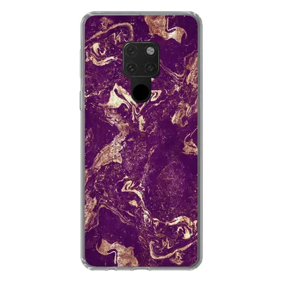 Produktbild von MuchoWow® Handyhülle Schutzhülle Hülle für Huawei P40 Lite Naturstein - Kalkstein - Gold Silikon Softcase Handy Hülle - Handy