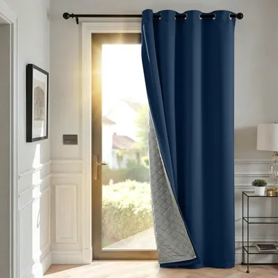 Zdjęcie produktu dla Zasłona drzwiowa termiczna - Zaciemniająca - Z izolowaną podszewką - 132 x 213 cm