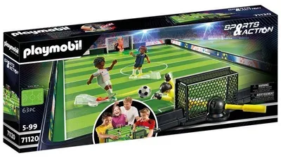 Image de PLAYMOBIL 71120 Stade de Football My Life Sport & Action, Mécanisme de Tir, 63 Pièces, Dès 4 Ans