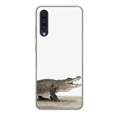 Produktbild von MuchoWow® Handyhülle Schutzhülle Hülle für Samsung Galaxy A50 Kinder - Krokodil - Junge - Kinder - Mädchen Silikon Softcase Handy Hülle - Mobiltelefonhülle