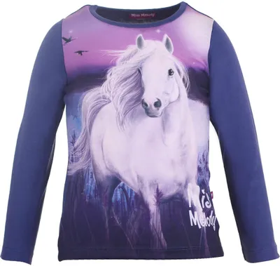 Produktbild von Püttmann - Miss Melody Pferde Mädchen Langarmshirt Blau Größe 104
