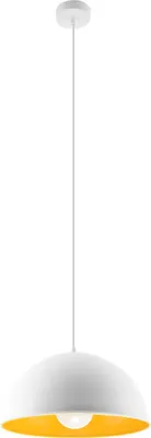 Productafbeelding van Hanglamp OKTAVIA, wit-goud, 1xE27x60W, metaal, afmetingen: 100x30x30cm, IP20, Sollux Lighting