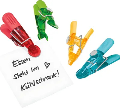 Produktbild von WEDO Magnetklemmer-Set Glossy 4 Stück f.sortiert