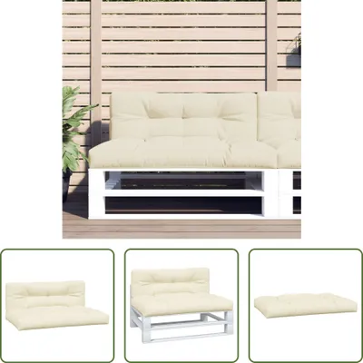 Image de The Living Store Coussin palette 2 pièces Tissu crème
