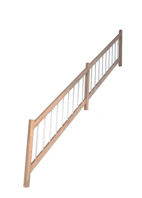 Produktbild von Treppengeländer Modell Lindos 1/4 Gewendelt Eiche-Holz-Edelstahl-Rechts