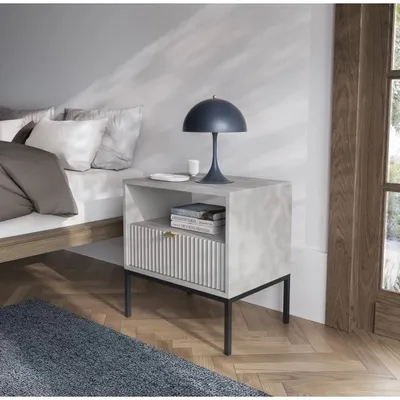 Produktbild von CORTADO S54-Nachttisch Grau matt