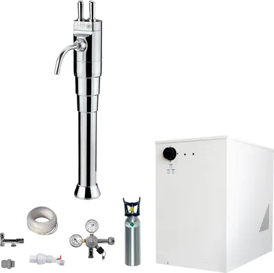 Produktbild von Tafelwassergerät BieTal® BT-30U Kühlung Schanksäule 3-Wege mit Hebel 2KG CO2