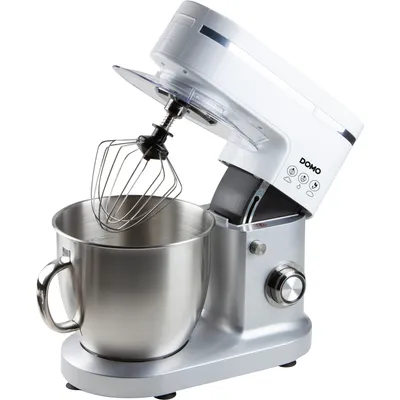 Produktbild von Domo DO9231KR, Standmixer, Edelstahl, Weiß, Schlagen, Kneten, Mixen, 6 l, Tasten, Drehregler, Edelstahl