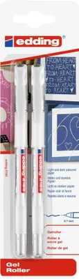 Produktbild von Edding Gelroller 2185 0,7 mm weiß 2er-Blister
