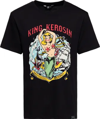 Produktbild von KING KEROSIN Print T-Shirt Mit Vintage-Motiv Print Homeward Bound Schwarz S