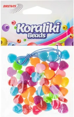 Obrázok produktu pre Srdiečkové korálky na navliekanie (školské a písacie potreby)