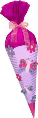 Produktbild von Schultüte Bastelset Schmetterling-Blume vorgestanzt von Prell