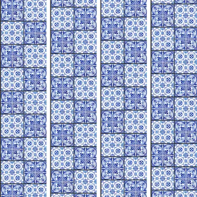 Produktbild von PURO TAPETE - Realistische Tapete ohne Rapport und Versatz 10m Vlies Tapetenrolle Wandtapete modern design Fototapete - Fliese Ornament f-C-0039-j-b