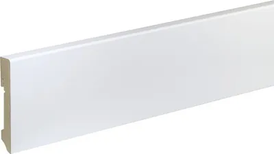 Produktbild von SKANDOR Sockelleiste FU96L MDF weiß lackiert 2400 x 90 x 16 mm