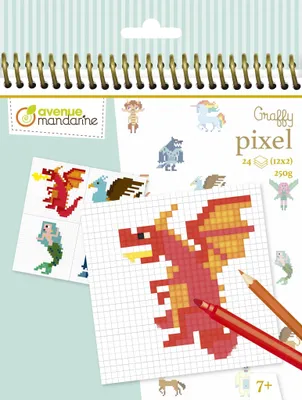 Obrázek produktu pro Kolorowanka Pixel Graffy Fantastyczne stworzenia dla dzieci