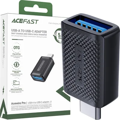 Obrázok produktu pre ACEFAST J1, USB-A, USB-C, Čierna