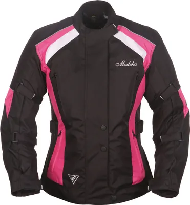 Produktbild von Modeka Janika Damen Motorrad Textiljacke, schwarz/pink, 34