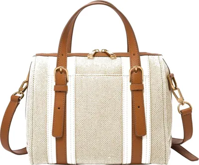 Produktbild von FOSSIL Schultertasche Handtasche Carlie Satchel Natural Brown creme
