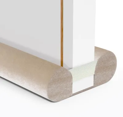 Obrázok produktu pre Zábrana proti prúdeniu vzduchu pre dvere, dĺžka 60-110 cm, tesnenie, farba: béžová