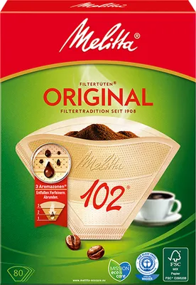 Produktbild von Melitta Aroma Filtertüten "102" naturbraun