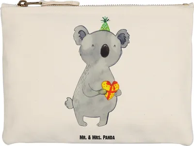 Produktbild von Mr. & Mrs. Panda Kosmetiktasche Koala Geschenk Grösse XL Große - Weiß - Mäppchen, Stoffbeutel, beauty case, Party, toiletry bag, Geburtstag, Pouch