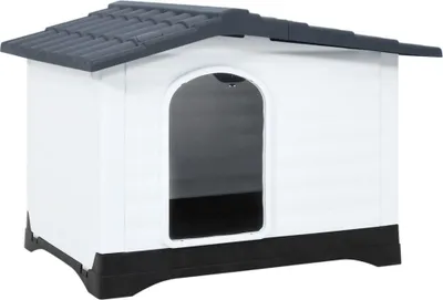 Produktbild von "2026 Promotion" Hundehütte Grau 90,5x68x66 cm Polypropylen - Hunde-Transportboxen CC1583
