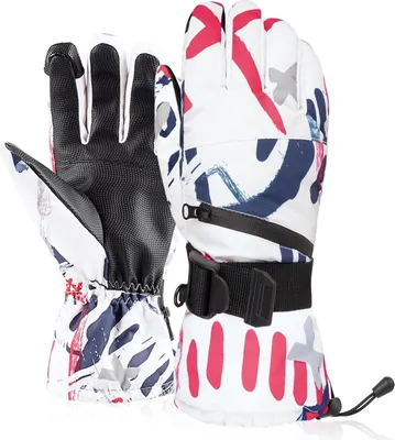 Produktbild von ATERCEL Wasserdichte Skihandschuhe mit Touchscreen Weiß M