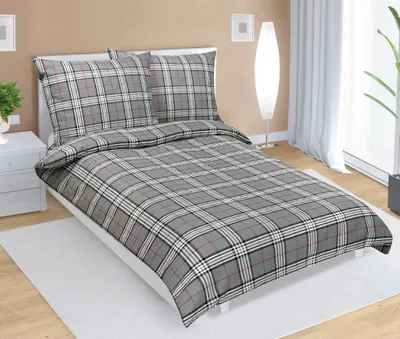 Obrázok produktu pre Krepové posteľné prádlo – sivé – 140 x 200, 70 x 90