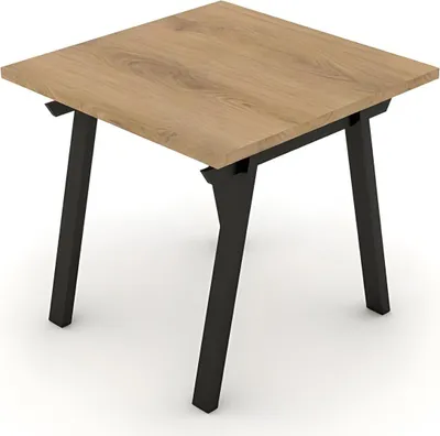 Produktbild von Couchtisch Beistelltisch Holztisch Quadratisch Metallbeine Arbeitszimmer